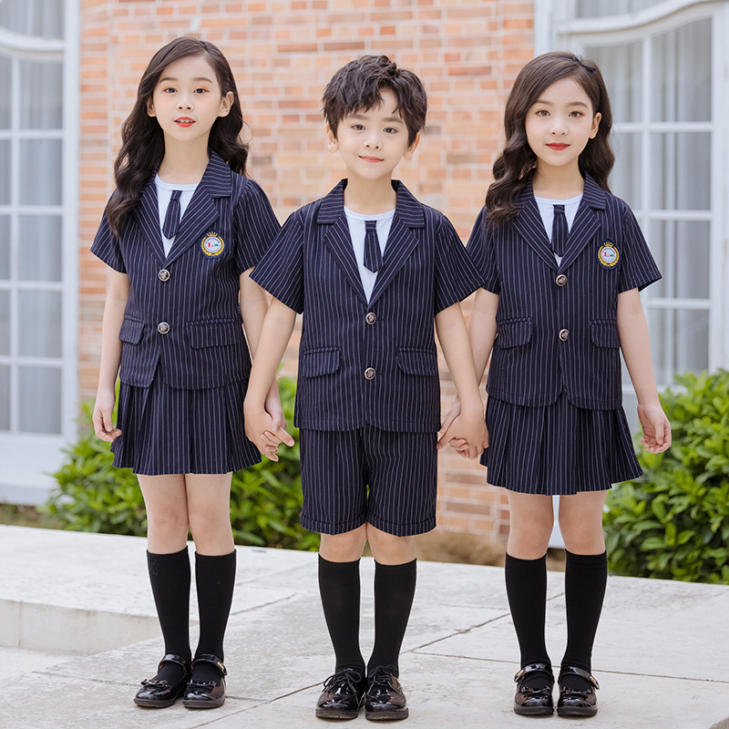 幼兒園襯衫套裝英倫風(fēng)學(xué)生校服  軒洋服飾艾咪天使