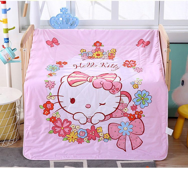 可水洗HelloKitty貓 恐龍小象夏涼被 中小學(xué)床上用品